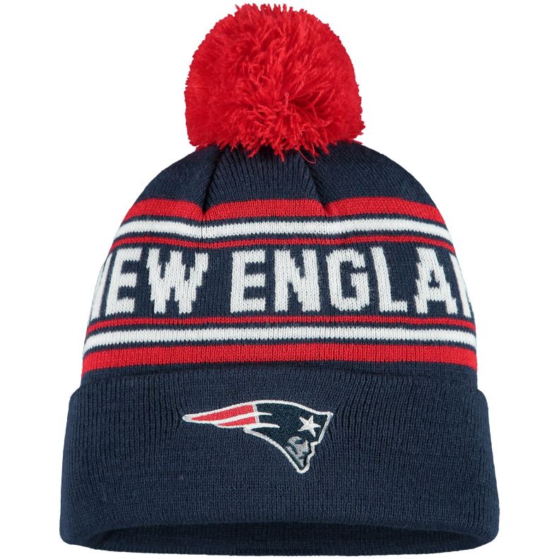 Patriots Jersey Kids Navy Jacquard Cuffed Knit Hat with Pom 8226D2984 Accessories