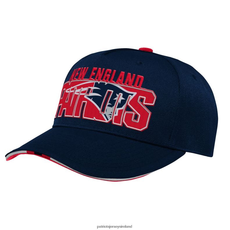 Patriots Jersey Kids Navy On Trend Precurved A-Frame Snapback Hat 8226D2999 Accessories
