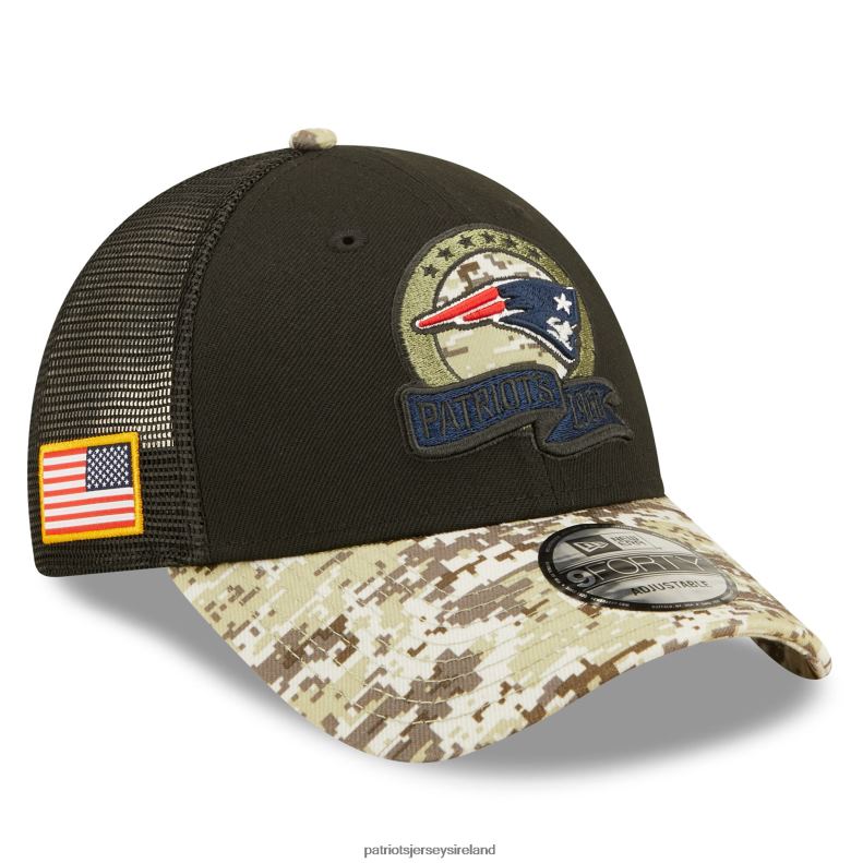Patriots Jersey Kids New Era Black/Camo 2022 Salute To Service 9FORTY Snapback Trucker Hat 8226D2977 Accessories