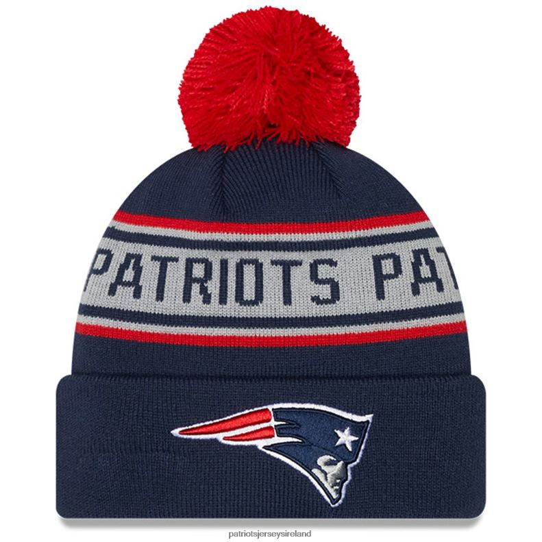 Patriots Jersey Kids New Era Navy Repeat Cuffed Knit Hat with Pom 8226D2981 Accessories