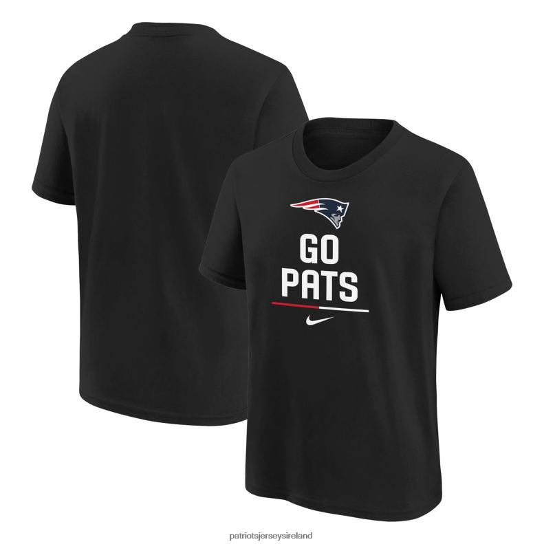 Patriots Jersey Kids Nike Black Team Slogan T-Shirt 8226D3124 Clothing