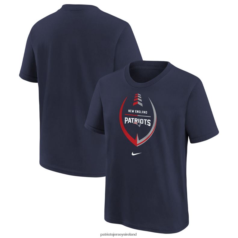Patriots Jersey Kids Nike Navy Icon Football T-Shirt 8226D3115 Clothing