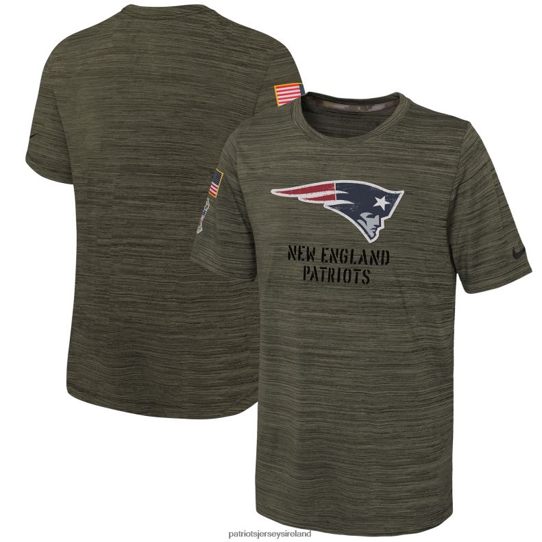 Patriots Jersey Kids Nike Olive 2022 Salute To Service Velocity T-Shirt 8226D3102 Clothing