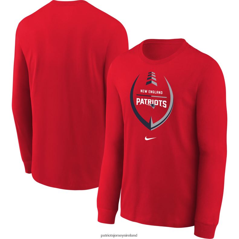 Patriots Jersey Kids Nike Red Icon Long Sleeve T-Shirt 8226D3131 Clothing