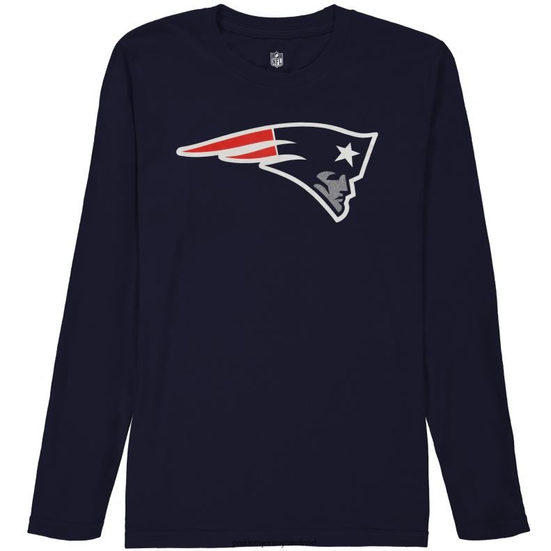 Patriots Jersey Kids Team Logo Long Sleeve T-Shirt - Navy Blue 8226D3118 Clothing