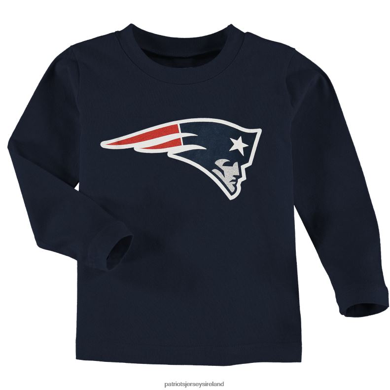 Patriots Jersey Kids Toddler Team Logo Long Sleeve T-Shirt - Navy Blue 8226D3097 Clothing