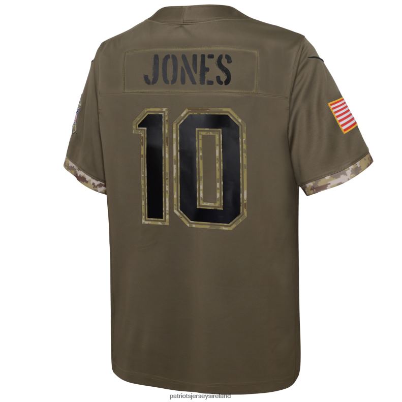 Patriots Jersey Kids Nike Mac Jones Olive 2022 Salute To Service Player Limited Jersey 8226D3056 Clothing