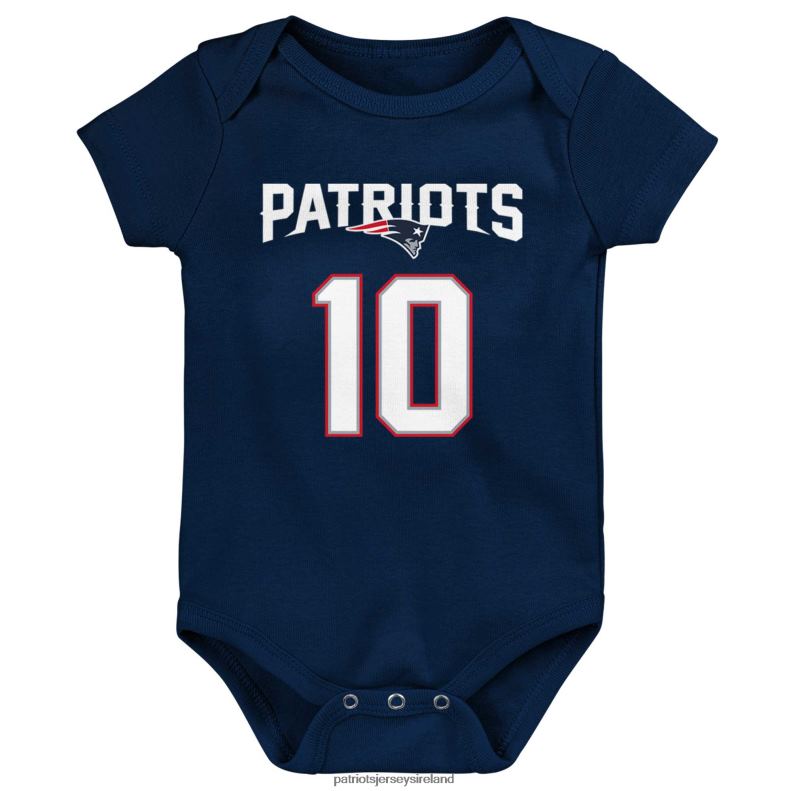 Patriots Jersey Kids Infant Mac Jones Navy Mainliner Player Name & Number Bodysuit 8226D3072 Clothing