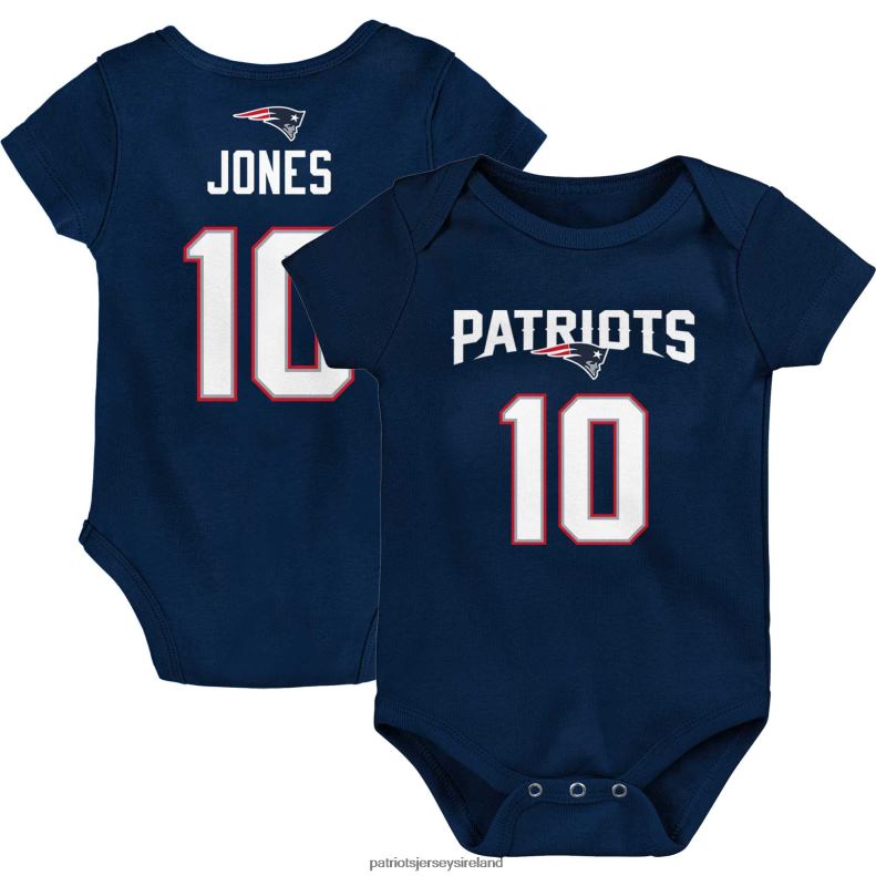 Patriots Jersey Kids Newborn & Infant Mac Jones Navy Mainliner Player Name & Number Bodysuit 8226D3071 Clothing