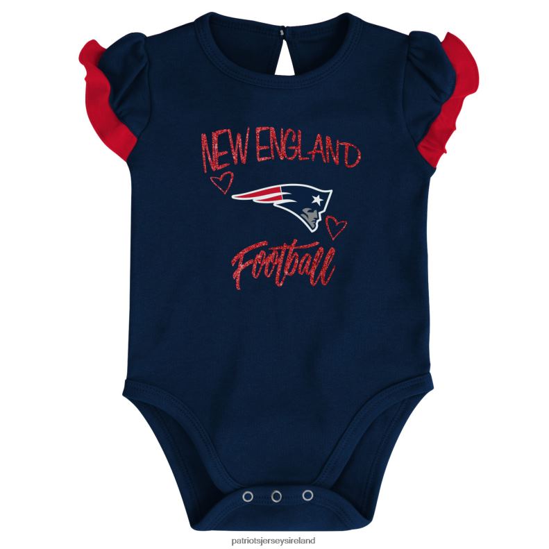 Patriots Jersey Kids Newborn & Infant Navy/Red Too Much Love Two-Piece Bodysuit Set 8226D3073 Clothing