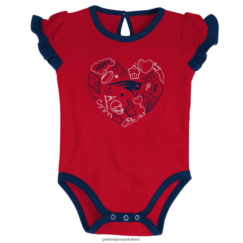 Patriots Jersey Kids Newborn & Infant Navy/Red Too Much Love Two-Piece Bodysuit Set 8226D3073 Clothing
