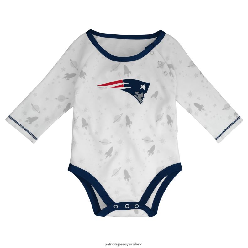 Patriots Jersey Kids Newborn & Infant White/Navy Dream Team Bodysuit Pants & Hat Set 8226D3070 Clothing