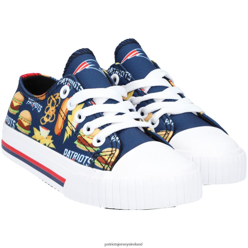 Patriots Jersey Kids FOCO Food Print Low Top Canvas Sneakers 8226D2956 Footwear