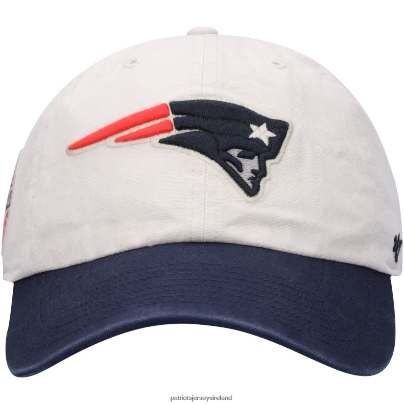 Patriots Jersey Men 47 Cream/Navy Sidestep Clean Up Adjustable Hat 8226D271 Accessories
