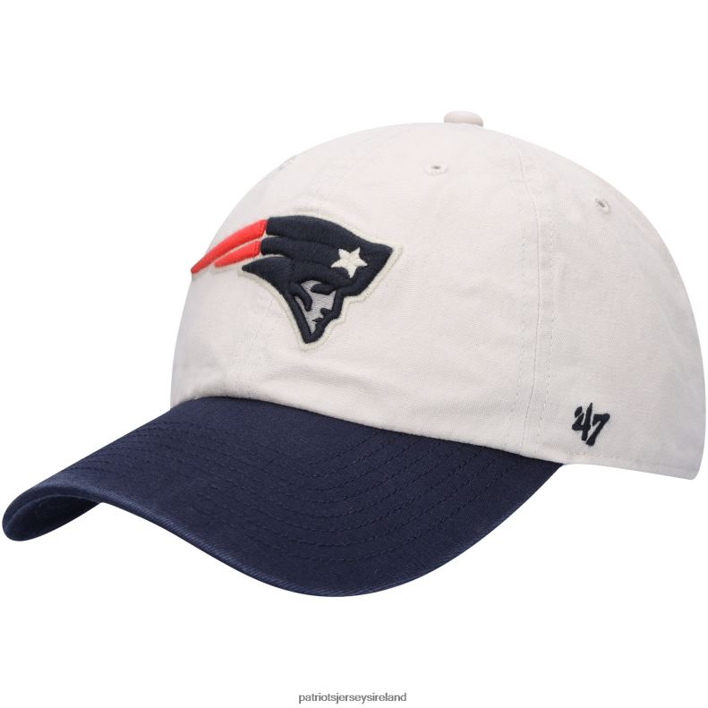 Patriots Jersey Men 47 Cream/Navy Sidestep Clean Up Adjustable Hat 8226D271 Accessories