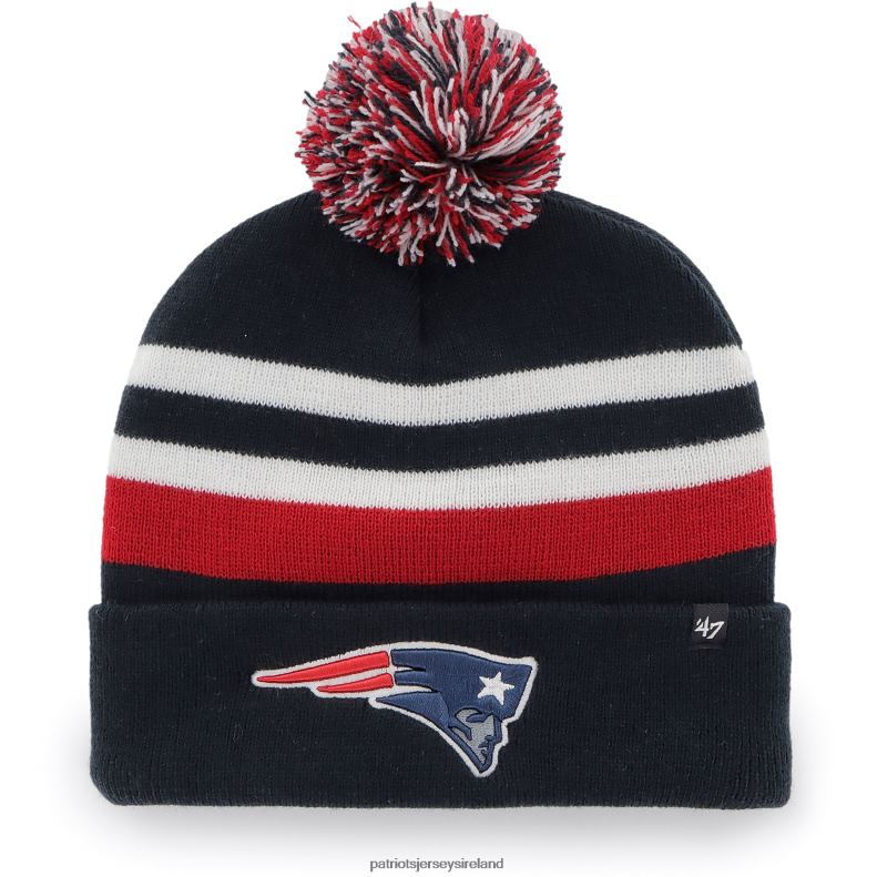 Patriots Jersey Men 47 Navy State Line Cuffed Knit Hat with Pom 8226D439 Accessories