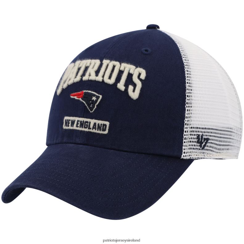 Patriots Jersey Men 47 Navy/White Morgantown Trucker Clean Up Snapback Hat 8226D431 Accessories