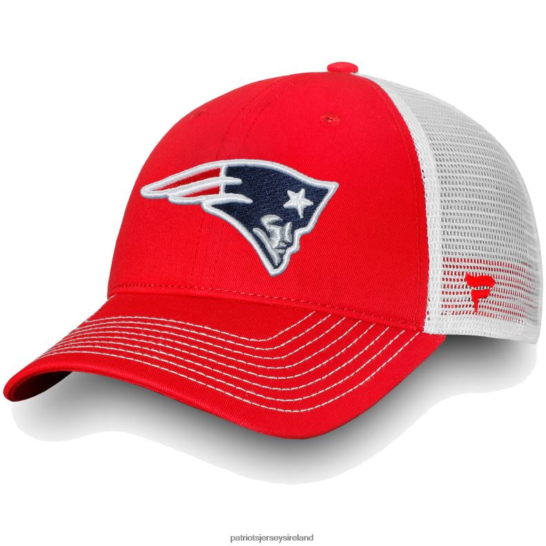Patriots Jersey Men Fanatics Branded Red/White Fundamental Trucker Unstructured Adjustable Hat 8226D406 Accessories