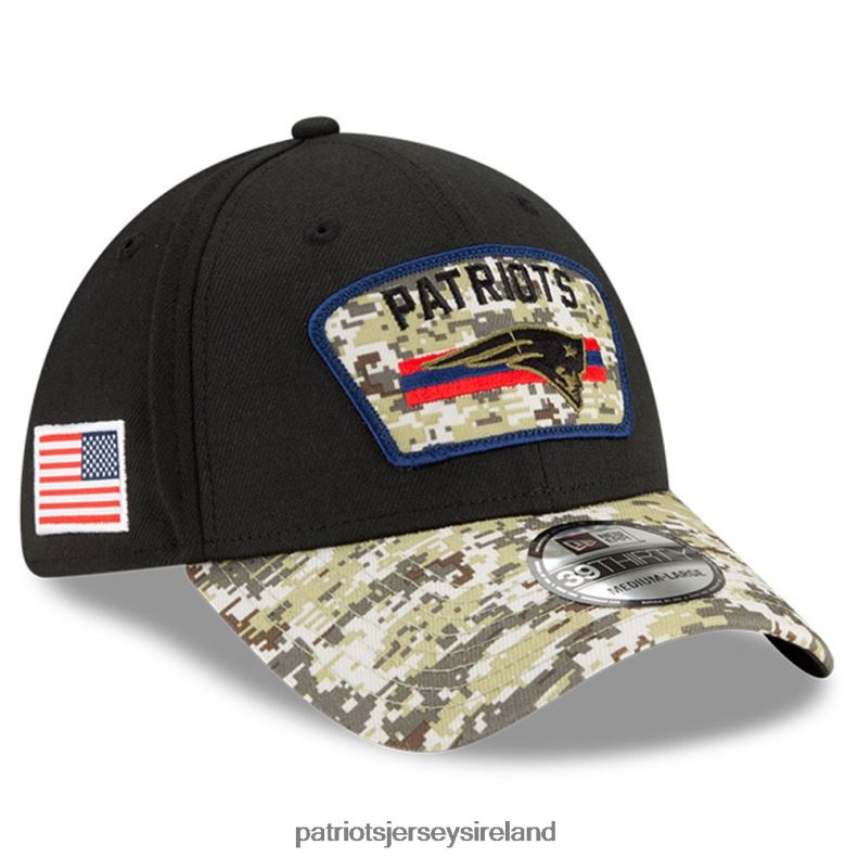 Patriots Jersey Men New Era Black/Camo 2021 Salute To Service 39THIRTY Flex Hat 8226D423 Accessories