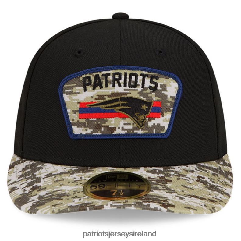 Patriots Jersey Men New Era Black/Camo 2021 Salute To Service Low Profile 59FIFTY Fitted Hat 8226D324 Accessories