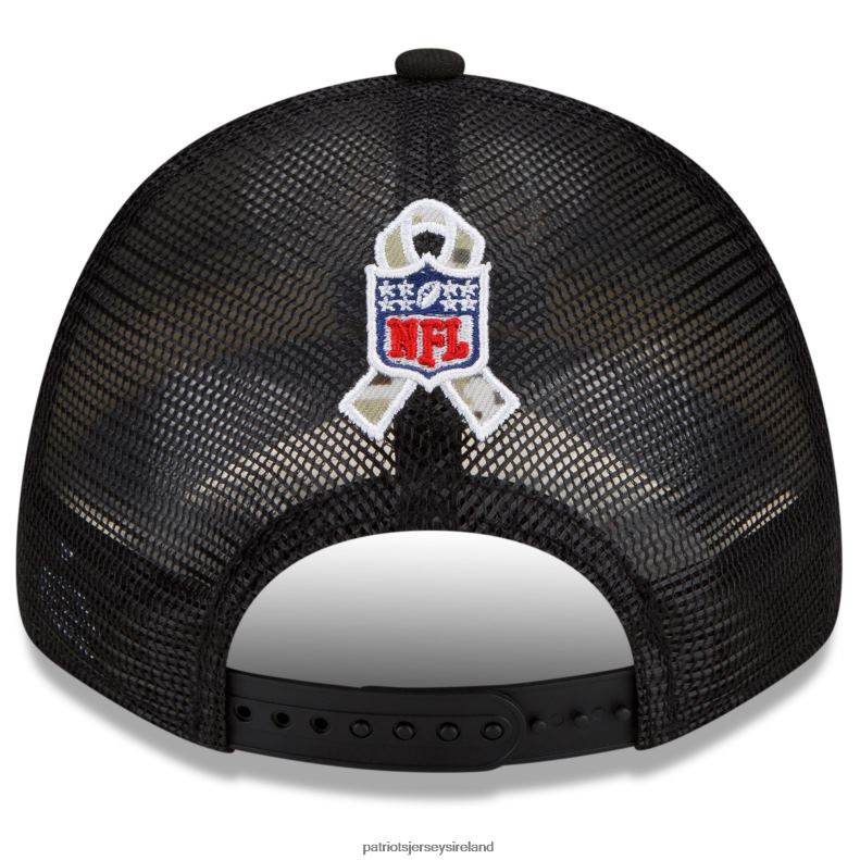 Patriots Jersey Men New Era Black/Camo 2021 Salute To Service Trucker 9FORTY Snapback Adjustable Hat 8226D216 Accessories