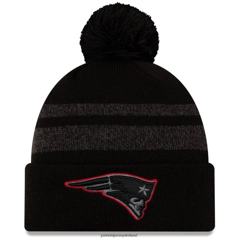 Patriots Jersey Men New Era Black Dispatch Cuffed Knit Hat With Pom 8226D226 Accessories