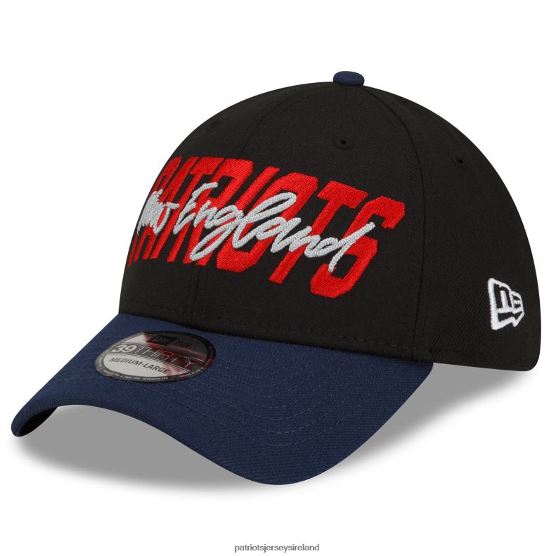 Patriots Jersey Men New Era Black/Navy 2022 NFL Draft 39THIRTY Flex Hat 8226D373 Accessories