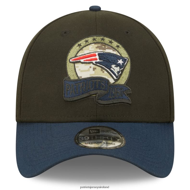 Patriots Jersey Men New Era Black/Navy 2022 Salute To Service 39THIRTY Flex Hat 8226D236 Accessories