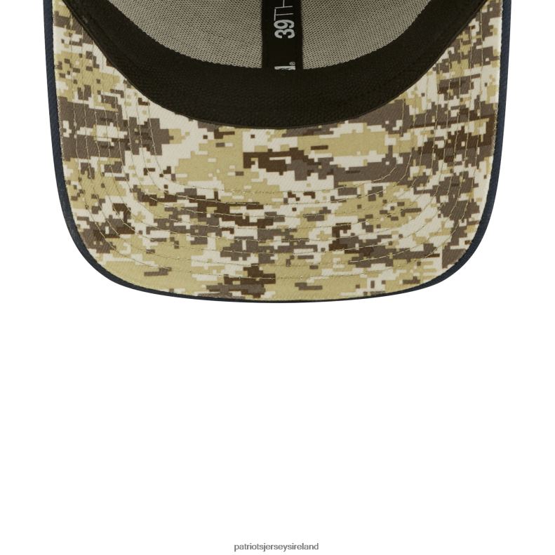 Patriots Jersey Men New Era Black/Navy 2022 Salute To Service 39THIRTY Flex Hat 8226D236 Accessories