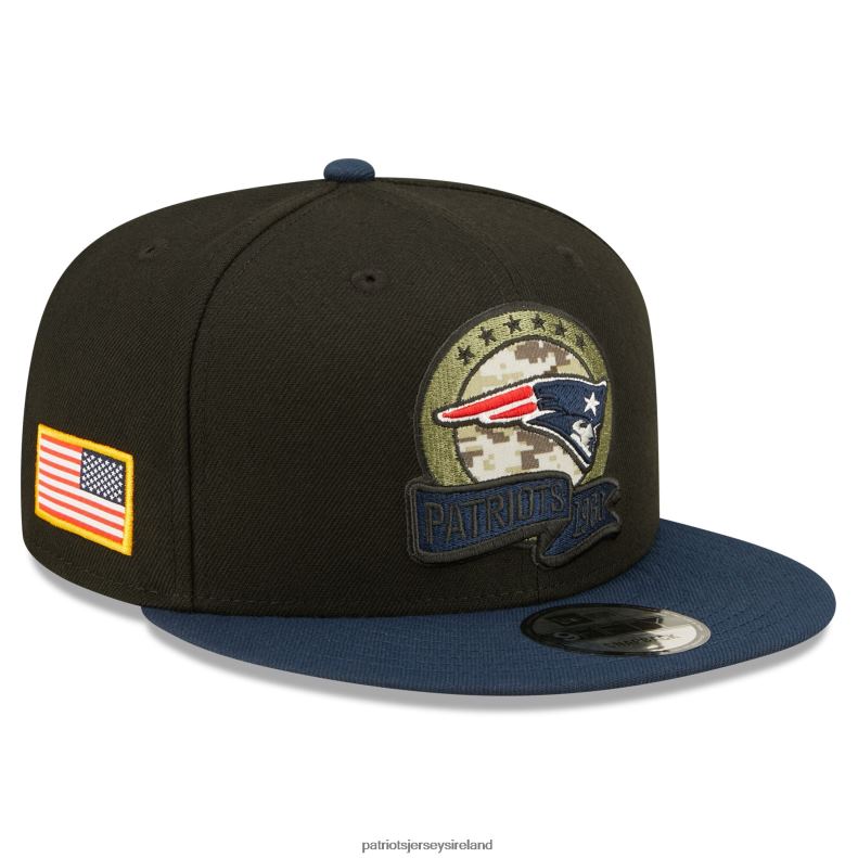Patriots Jersey Men New Era Black/Navy 2022 Salute To Service 9FIFTY Snapback Hat 8226D329 Accessories