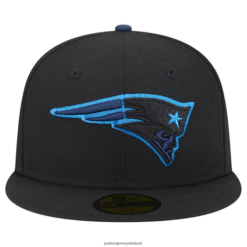 Patriots Jersey Men New Era Black Pop 59FIFTY Fitted Hat 8226D120 Accessories