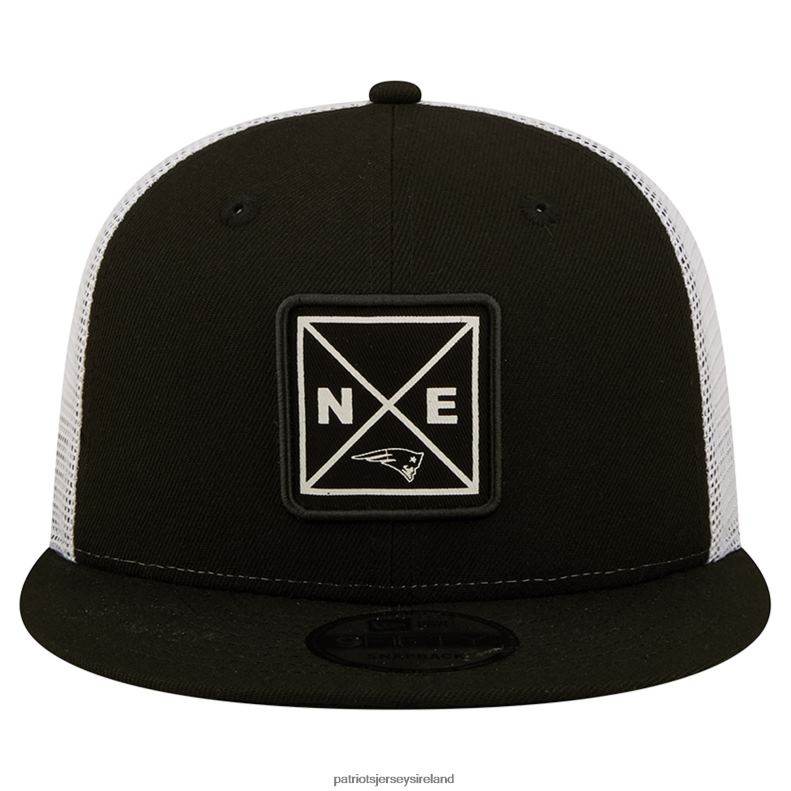 Patriots Jersey Men New Era Black Quad II 9FIFTY Trucker Snapback Hat 8226D123 Accessories