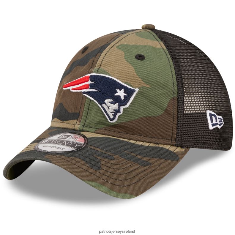Patriots Jersey Men New Era Camo/Black Basic 9TWENTY Trucker Snapback Hat 8226D314 Accessories
