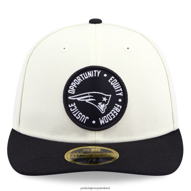 Patriots Jersey Men New Era Cream/Black 2022 Inspire Change 59FIFTY Low Profile Fitted Hat 8226D298 Accessories