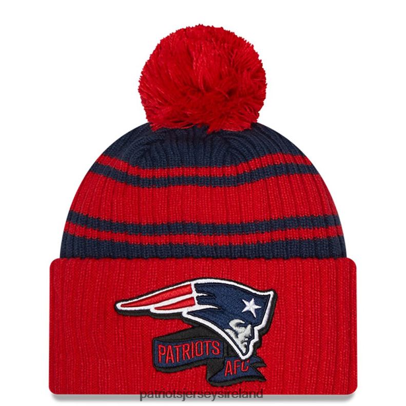 Patriots Jersey Men New Era Navy 2022 Sideline Cuffed Pom Knit Hat 8226D448 Accessories