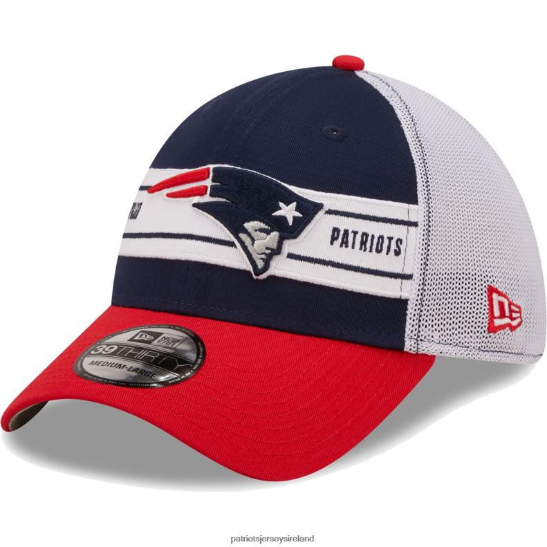 Patriots Jersey Men New Era Navy/Red Team Banded 39THIRTY Flex Hat 8226D328 Accessories