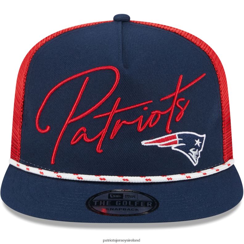 Patriots Jersey Men New Era Navy Script Logo Golfer 9FIFTY Snapback Hat 8226D167 Accessories