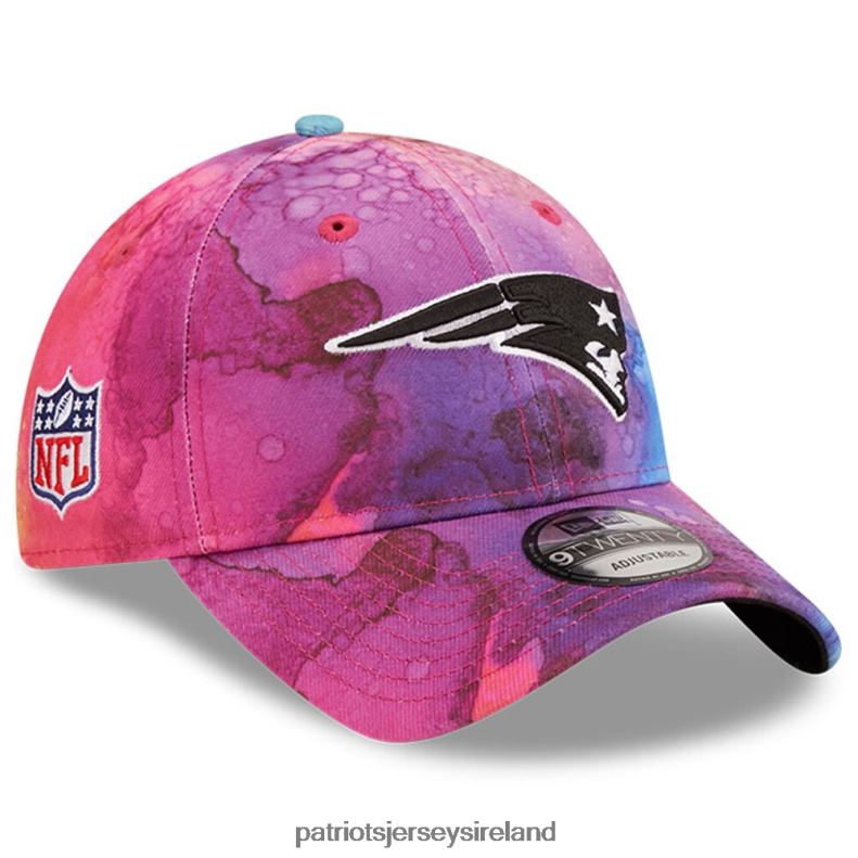 Patriots Jersey Men New Era Pink 2022 NFL Crucial Catch 9TWENTY Adjustable Hat 8226D217 Accessories