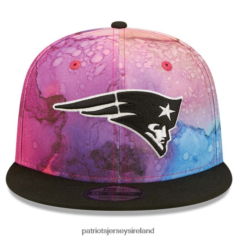 Patriots Jersey Men New Era Pink/Black 2022 NFL Crucial Catch 9FIFTY Snapback Hat 8226D422 Accessories