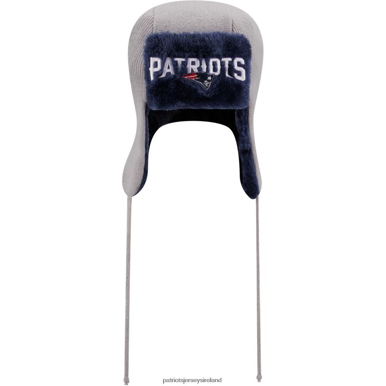 Patriots Jersey Men New Era Silver Helmet Head Trapper Knit Hat 8226D416 Accessories