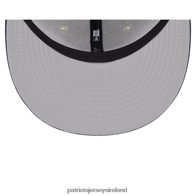 Patriots Jersey Men New Era Stone/Navy 2023 NFL Draft 9FIFTY Snapback Adjustable Hat 8226D117 Accessories