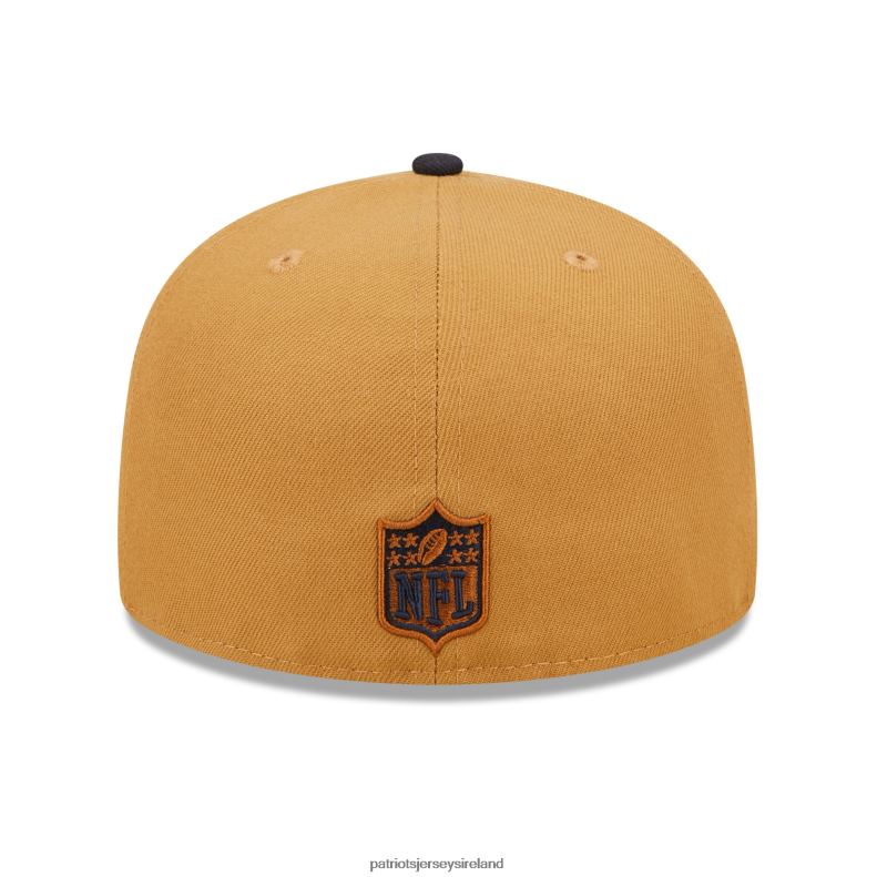 Patriots Jersey Men New Era Tan/Navy 1993 Pro Bowl Wheat 59FIFTY fitted hat 8226D299 Accessories