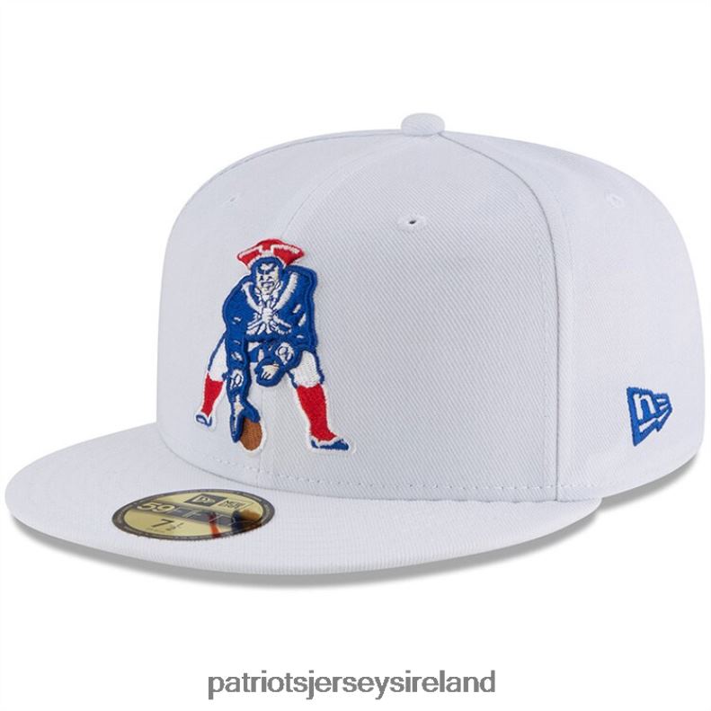Patriots Jersey Men New Era White Throwback Logo Omaha 59FIFTY Fitted Hat 8226D382 Accessories