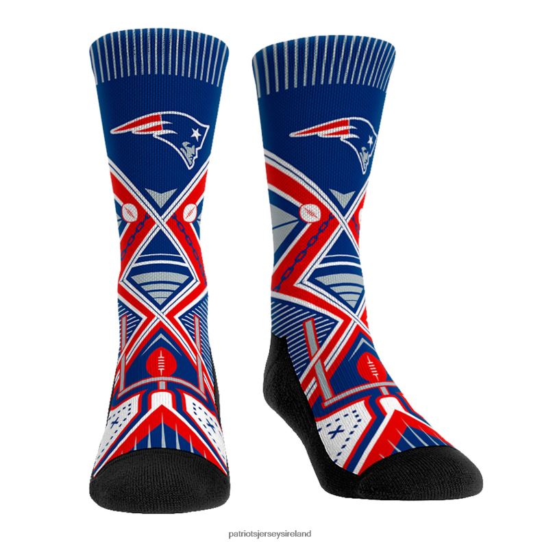 Patriots Jersey Men Rock Em Socks Move the Chains Crew Socks 8226D59 Accessories