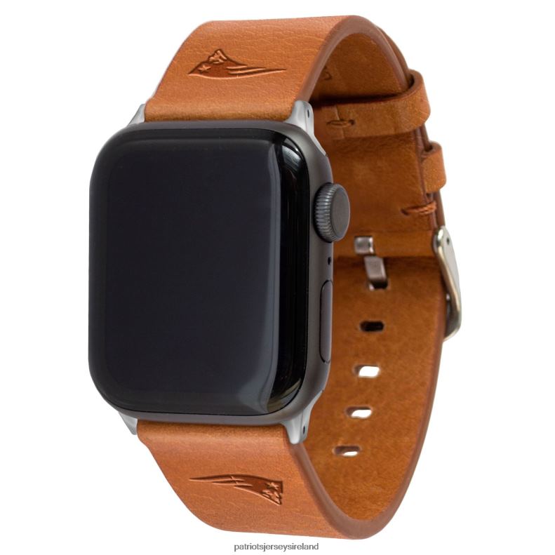 Patriots Jersey Men Tan Leather Apple Watch Band 8226D42 Accessories