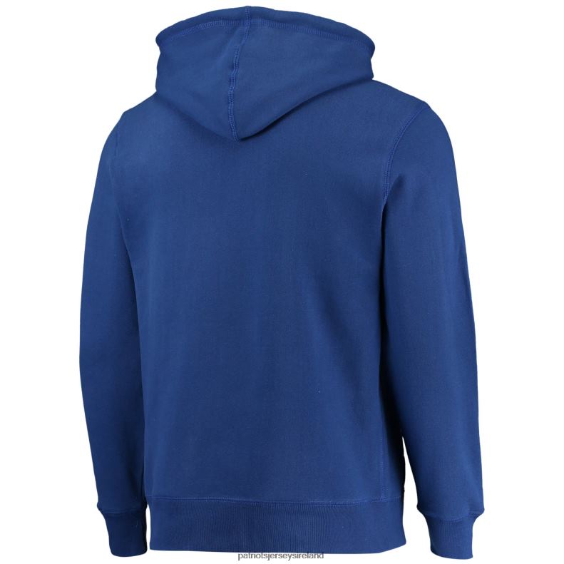 Patriots Jersey Men 47 Royal Block Stripe Headline Pullover Hoodie 8226D595 Clothing