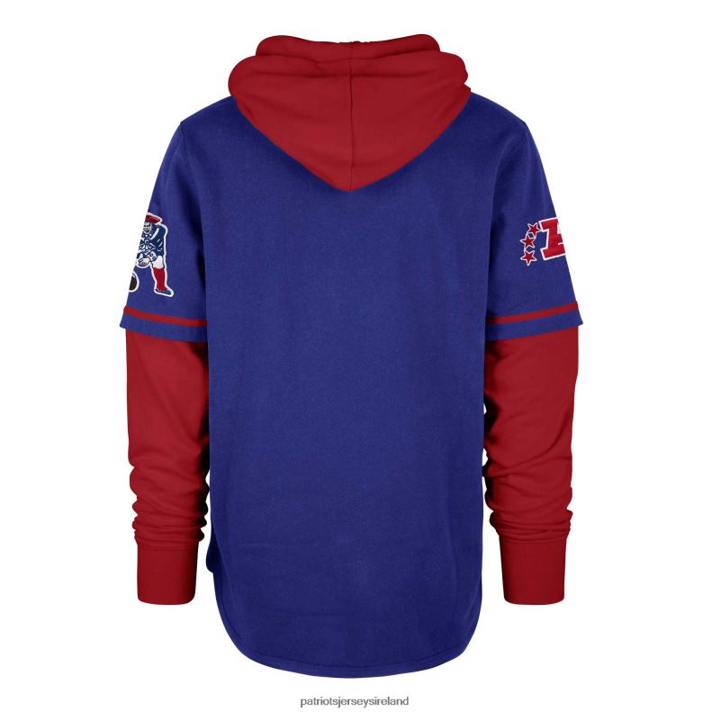 Patriots Jersey Men 47 Royal Shortstop Pullover Hoodie 8226D474 Clothing