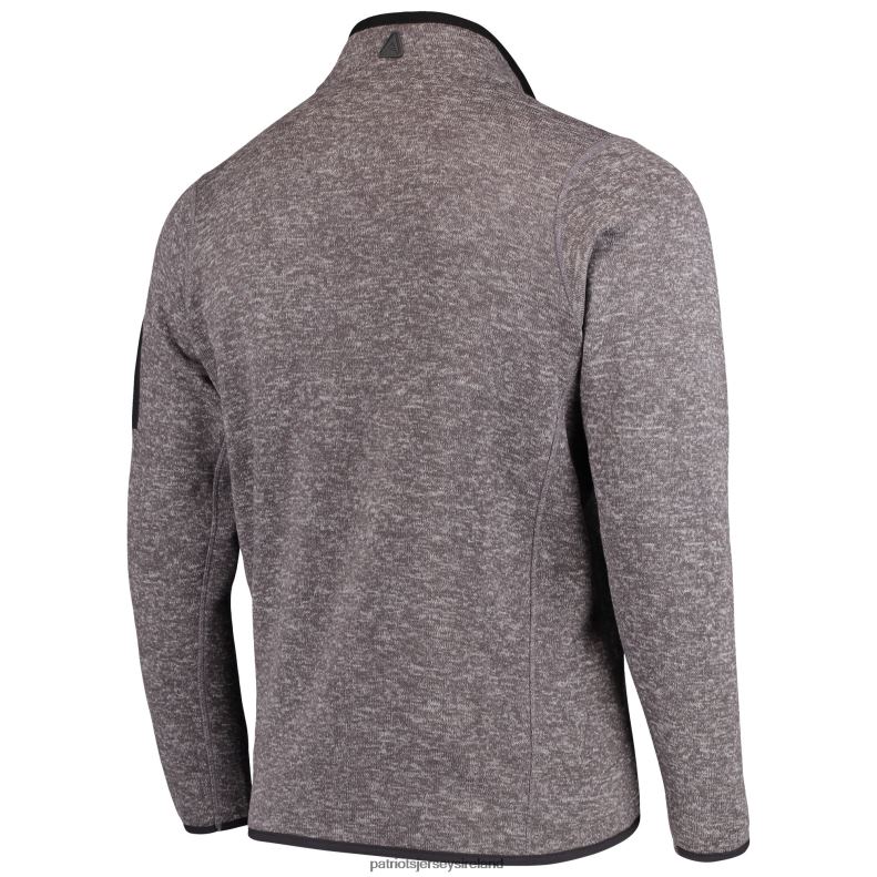 Patriots Jersey Men Antigua Charcoal Fortune Quarter-Zip Pullover Jacket 8226D696 Clothing