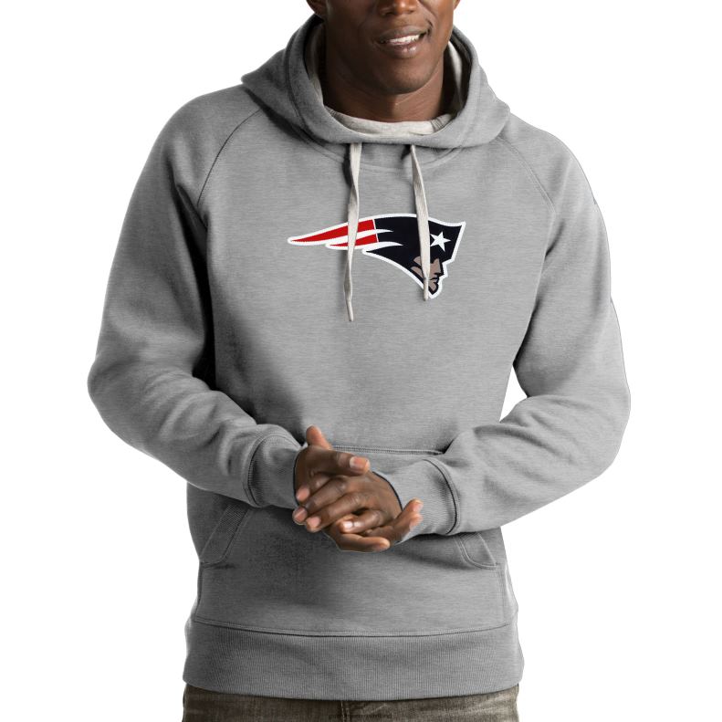 Patriots Jersey Men Antigua Heather Gray Victory Pullover Hoodie 8226D645 Clothing