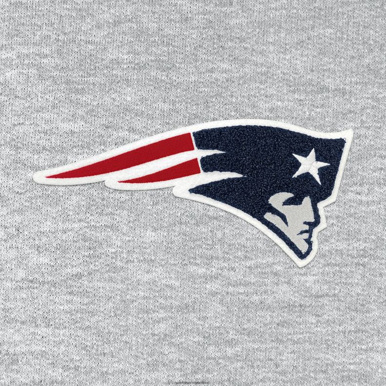 Patriots Jersey Men Antigua Heathered Gray Action Chenille Pullover Hoodie 8226D699 Clothing